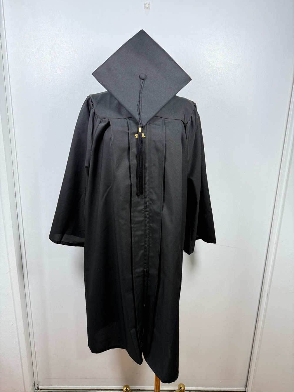 SAMDEEMI Black Graduation Cap & Gown Set 45” Fits 5’0”-5’2” Unisex